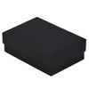 3 1/8" x 2 1/8" Matte black cotton filled boxes - G32F