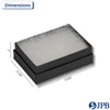 3 1/8" x 2 1/8" Matte black cotton filled boxes - G32F