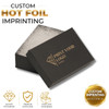 3 1/8" x 2 1/8" Matte black cotton filled boxes - G32F
