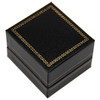 Classic leatherette black Ring Box - CB00B