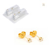 Ear Piercing CZ 14K Solid Yellow Gold - R7247
