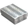 3 1/8" x 2 1/8" Silver Cotton Filled Boxes - G32S