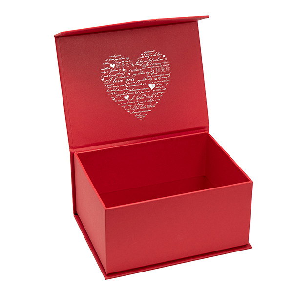 Red Gift Box with Magnetic Lid - GB037R - JPB Jewelry Box