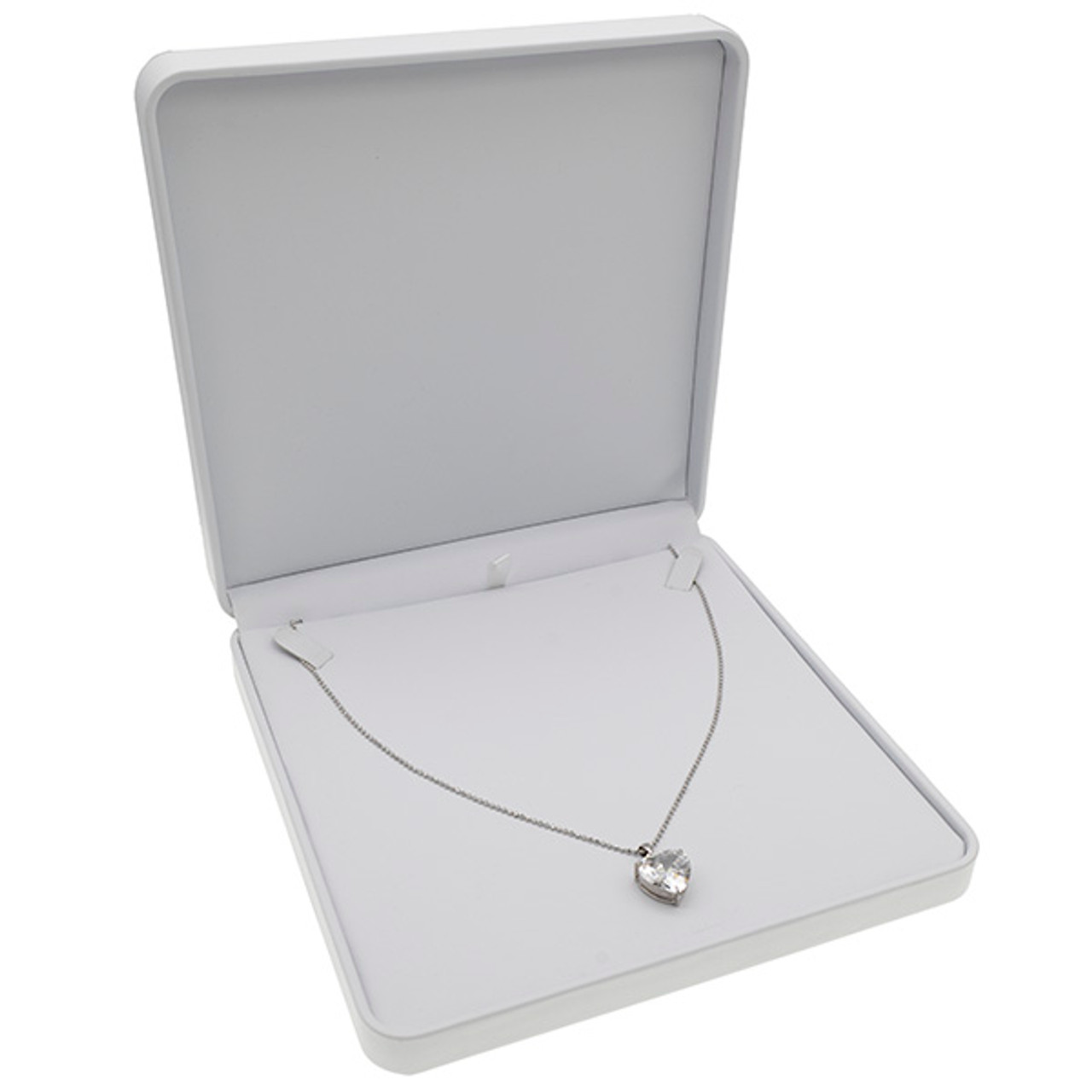 Rose Jewelry Box Sterling Silver Pendant Set - Crystocraft