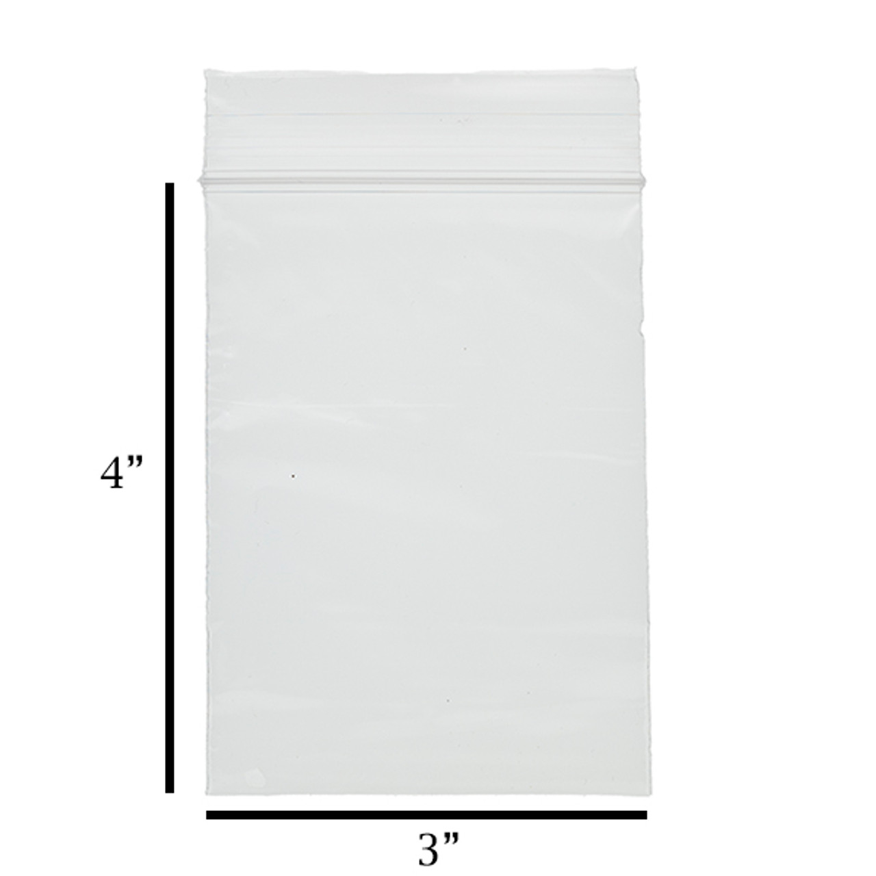 4 Mil Plastic zip lock bags 3 x 4 - B34P4