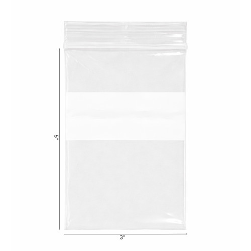 Plastic zip lock bags 3" x 5" - B35W
