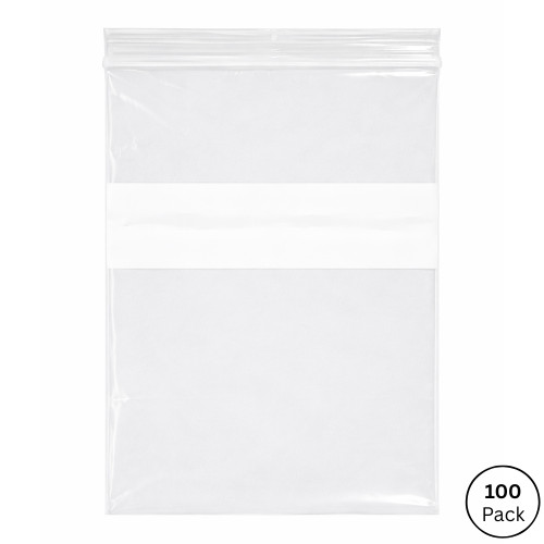 White block Plastic zip lock bags 8
