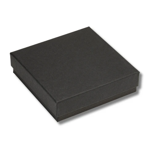 3 1/2" x 3 1/2" Matte black cotton filled boxes - G33F