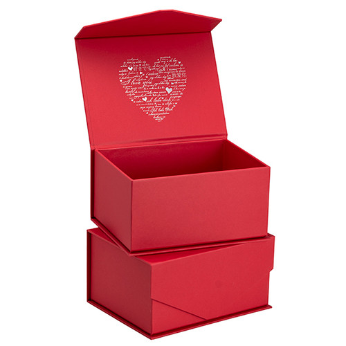 Red Gift Box with Magnetic Lid - GB037R - JPB Jewelry Box