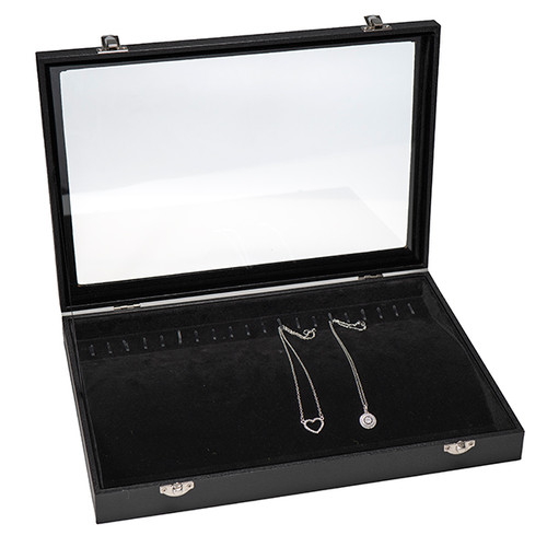 Glass top case for necklase - 71-212