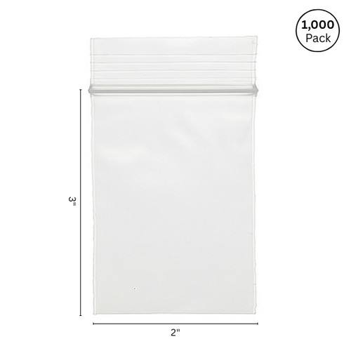 4 Mil Plastic zip lock bags 2"x3" - B23P4