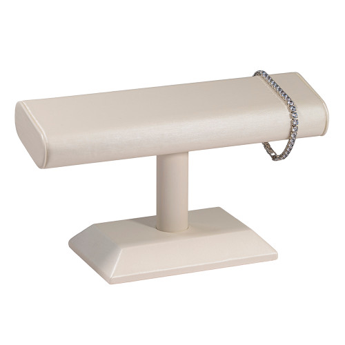 Bracelet display with ivory brushed leatherette, Oval - DZ918