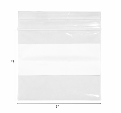 Plastic zip lock bags 2" x 2" - B22W