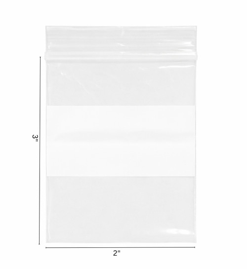 Plastic zip lock bags 2" x 3" - B23W