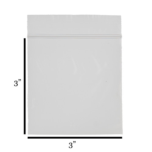 Plastic zip lock bags 3" x 3" - B33P