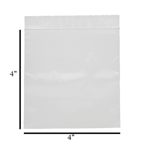 4x4 Plastic Zip Top Bags (Pack of 100), ziplock jewelry bags