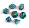 Chessex Dice - Phantom Teal/Gold 7 Piece Polyhedral Dice Set