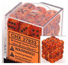 Chessex Dice - Vortex Orange/Black 36D6 Dice Set