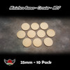 Miniature Bases - Circular - MDF - 25mm - 10 Pack