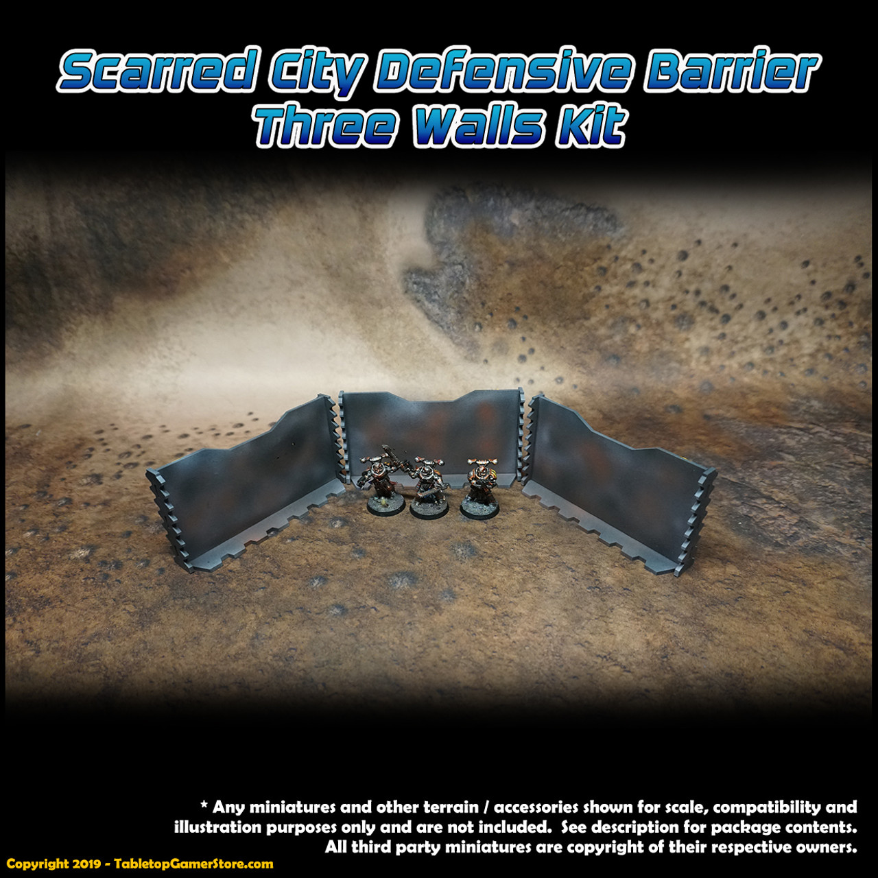 Scarred City Defensive Barrier - 3 Walls Kit