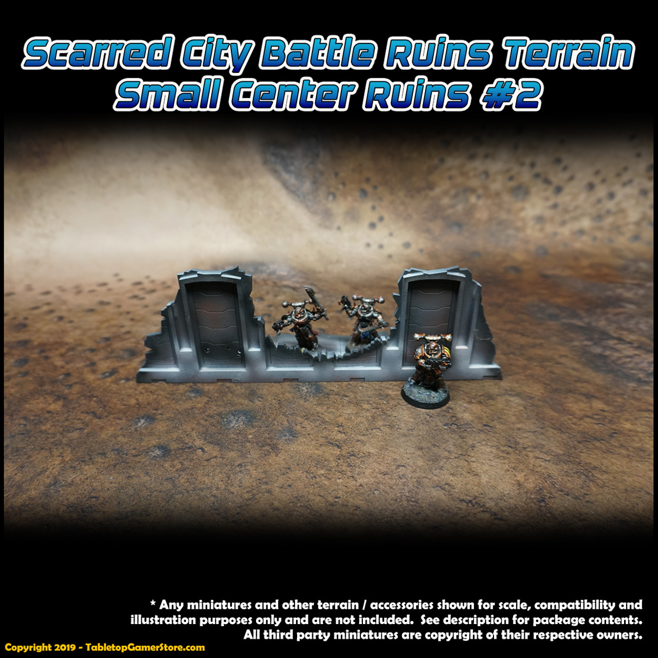 Scarred City Battle Ruins Terrain - Small Center Ruins 2