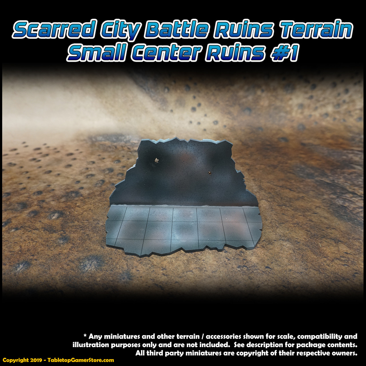 Scarred City Battle Ruins Terrain - Small Center Ruins 1