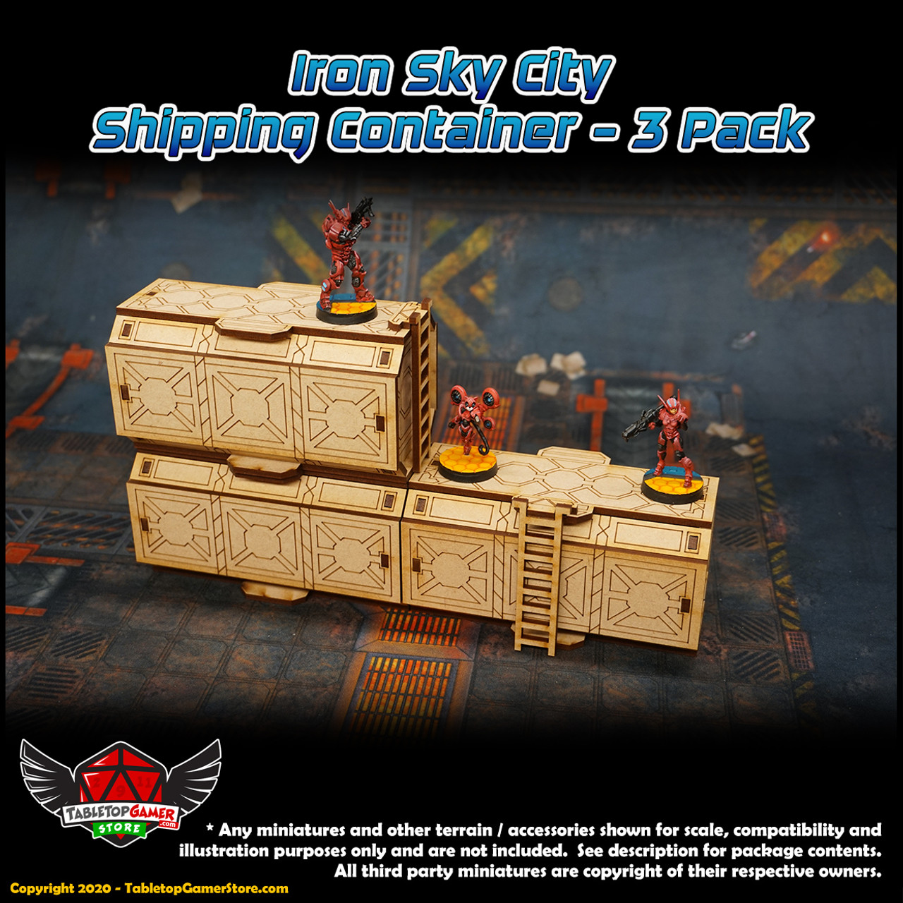 Iron Sky City Shipping Container - 3 Pack