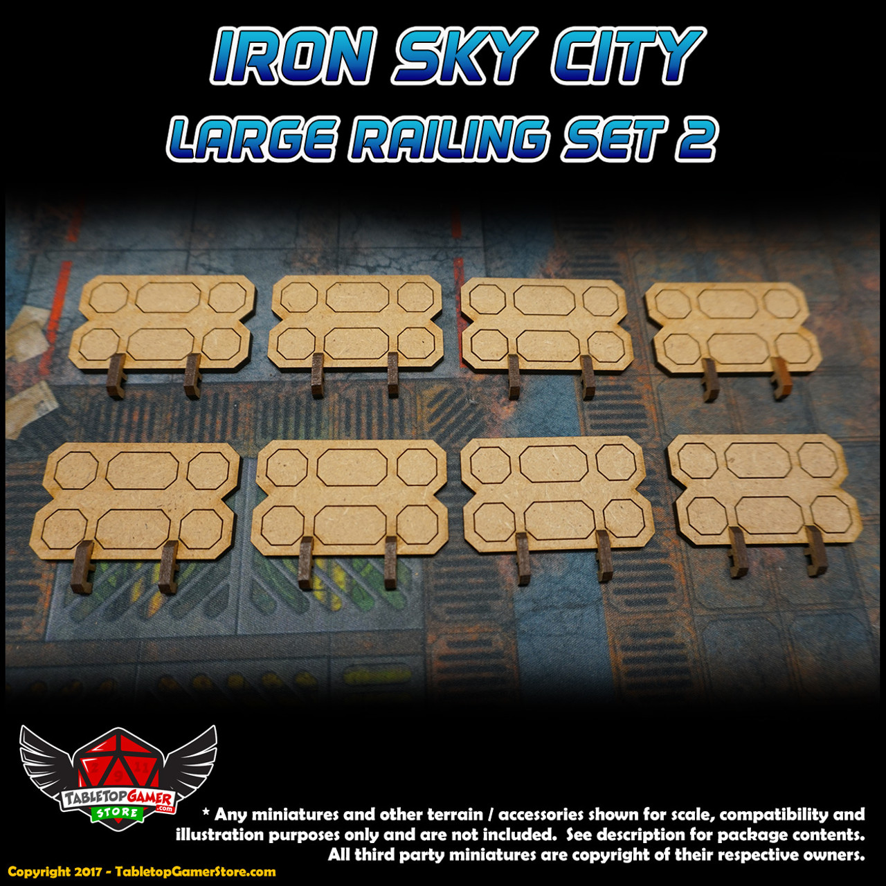 Iron Sky City Large Railing Set B