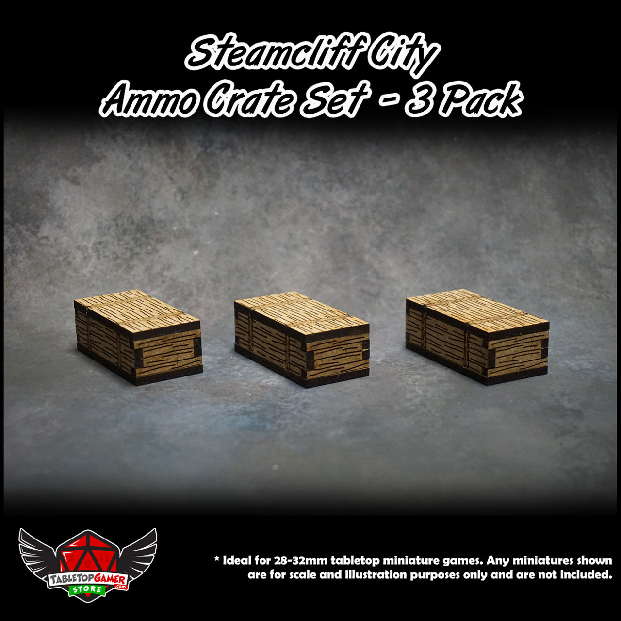 Steamcliff City Ammo Crate Set - 3 Pack