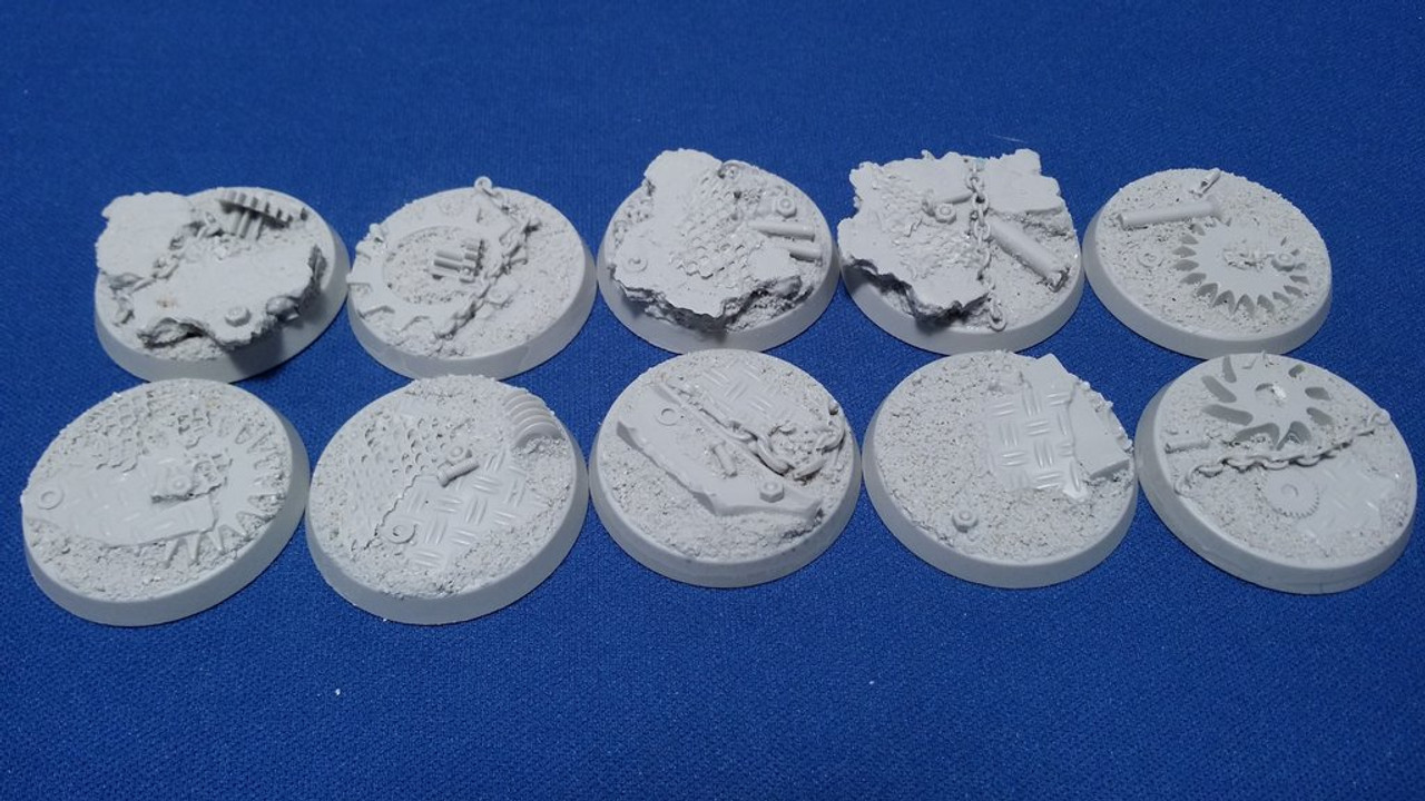 Elriks Industrial Ruins Round Bases - 32mm - Round - 10 Pack