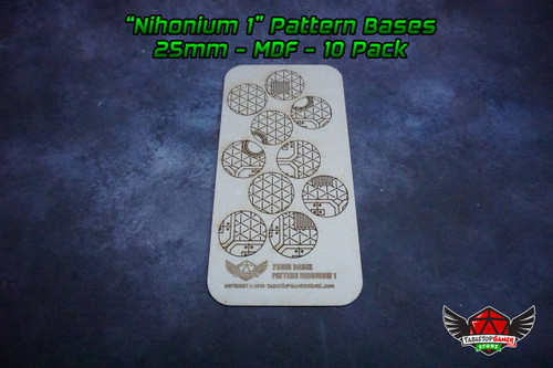 Nihonium 1 Pattern Bases - 25mm - MDF - 10 Pack