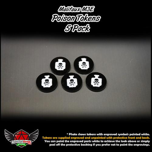 Malifaux M3E Poison Tokens - 5 Pack Malifaux M3E Poison Tokens - 5 Pack