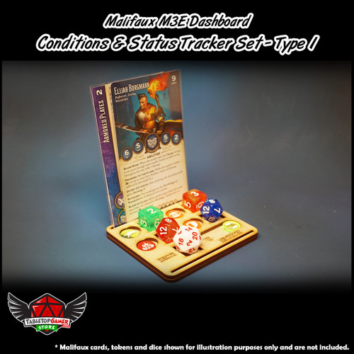 Malifaux M3E Dashboard - Conditions & Status Tracker Set -  Type 1 Malifaux M3E Dashboard - Conditions & Status Tracker Set -  Type 1