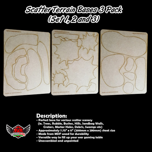 Scatter Terrain Bases 3 Pack - Set 1,2 and 3