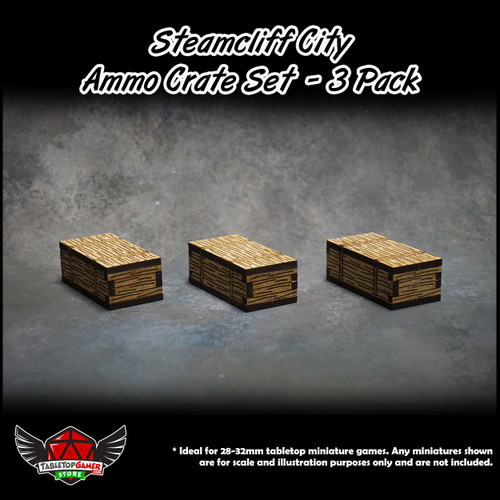 Steamcliff City Ammo Crate Set - 3 Pack Steamcliff City Ammo Crate Set - 3 Pack