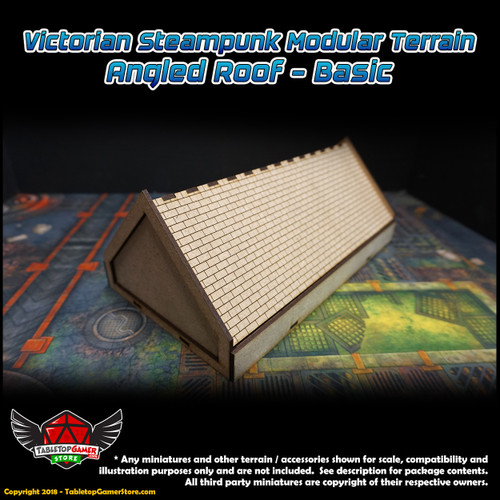 Victorian Steampunk Modular Terrain - Angled Roof - Basic Victorian Steampunk Modular Terrain - Angled Roof - Basic