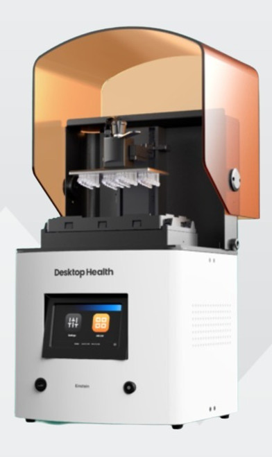 Equipped with Hyperprint™ Technology
Harnessing the power of heat and a closed-loop process, the Einstein series allows you to fabricate a variety of dental applications, from models to dentures and everything in between, with ease and at up to 50% faster speed than its predecessor.