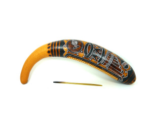 Gourd Rattle Huiro Scratch rain Stick Carved 15" Shaman Gourd Rattle Huiro Scratch rain Stick Carved 15" Shaman