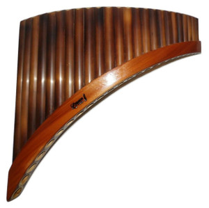 Professional Lupaca Pan Flute 24 Pipes Burnt Bamboo Professional Lupaca Pan Flute 24 Pipes Burnt Bamboo