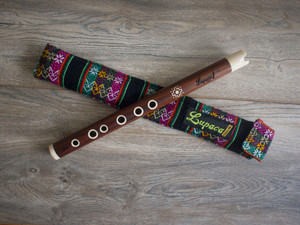 Professional Lupaca Quena Jacaranda wood and Bone Professional Lupaca Quena Jacaranda wood and Bone