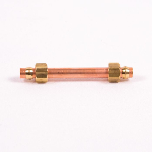4" Copper 3/8" Water Line w/ Nuts and Compression Rings