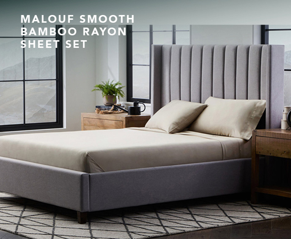 Malouf smooth bamboo rayon sheet set