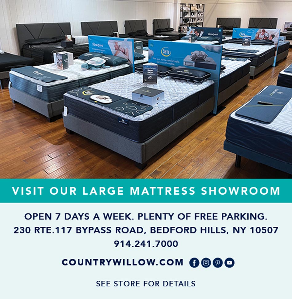 Large mattress showroom at the Mattress Shoppe at CW