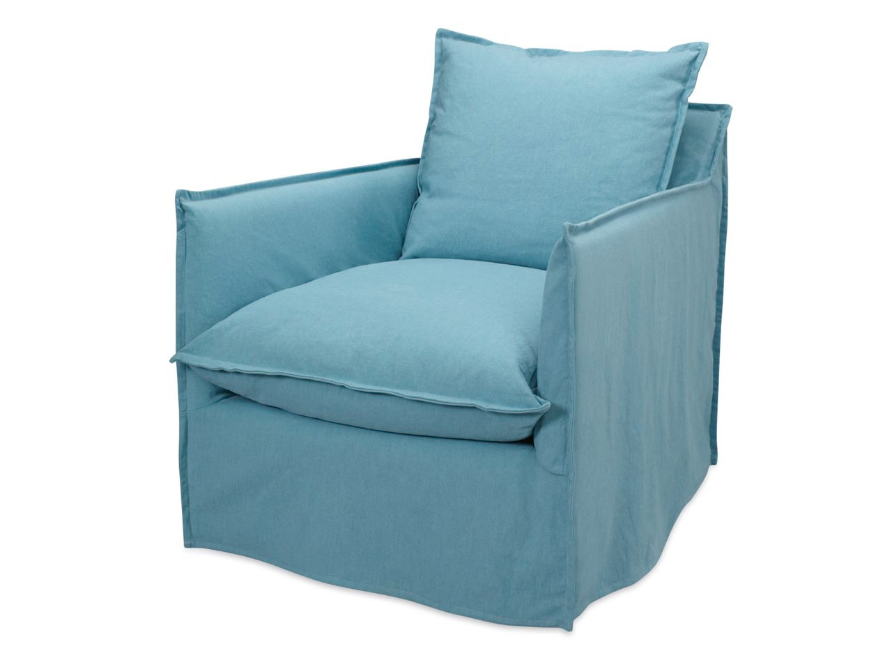 Riley Slipcovered Swivel Chair Swivel Chairs & Swivel Rockers