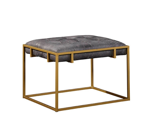 Leather Ottoman/Side Table