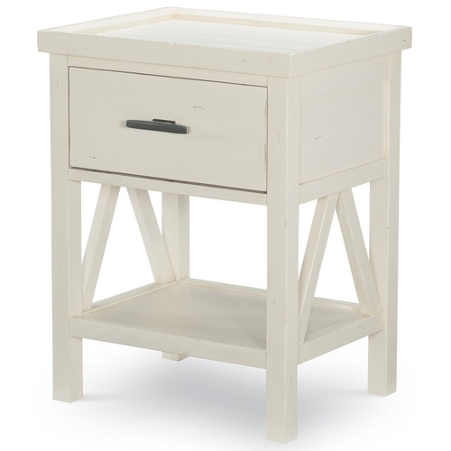 Lake House Open Night Stand - White