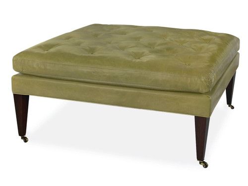 Alameda Square Leather Ottoman