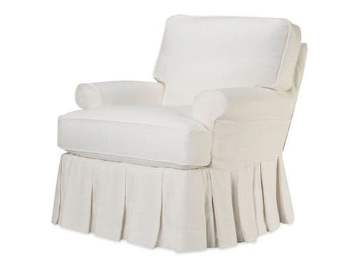 Jasmine Slipcovered Swivel Glider
