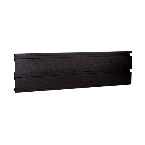 Black aluminum slatwall rail