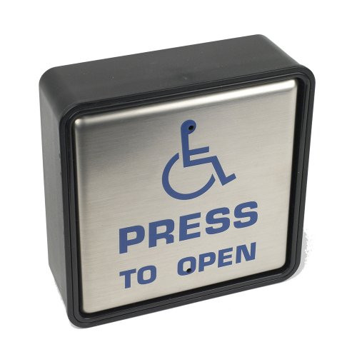 S/S BUTTON WHEELCHAIR LOGO & PRESS TO OPEN TEXT